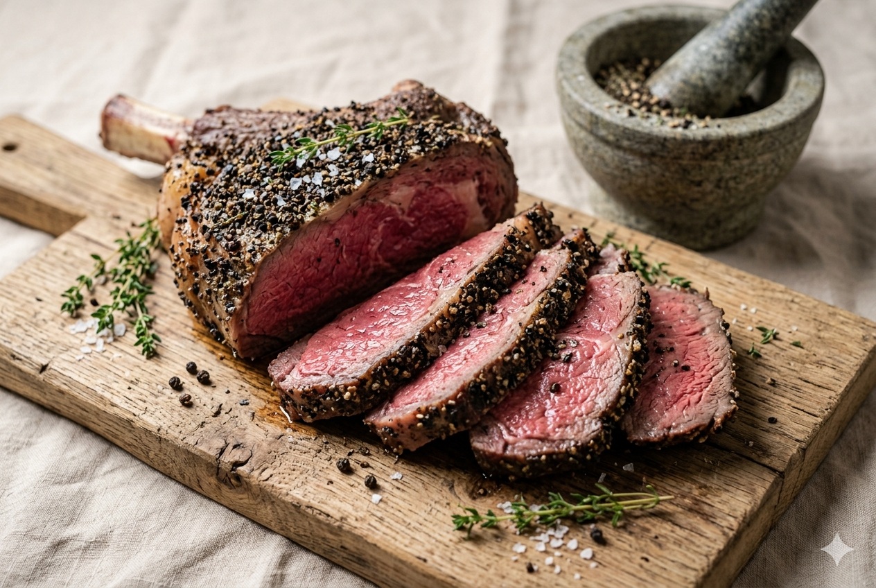 Côte de bœuf au Poivre Beldi